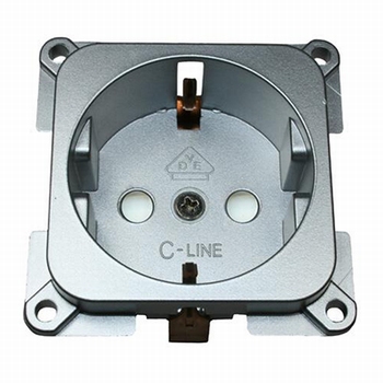 C-line stopcontact zilver