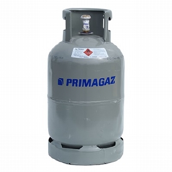 Stalen gasfles grijs Primagaz incl. vulling (10,5)