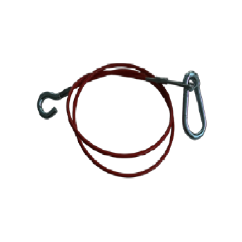 Losbreekkabel met karabijnhaak 1 mtr.