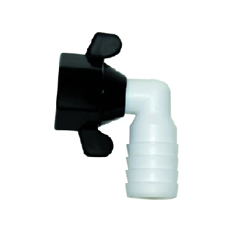 Shurflo aansluitnippel haaks slangaansluiting 10mm