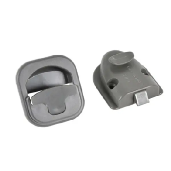 Toiletdeurslot rond grijs