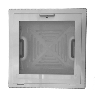 Dakluik MPK 40x40 grijs grote kap met hor en verduistering
