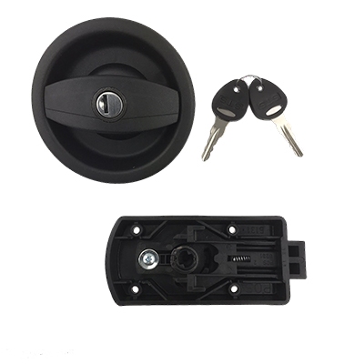 Oberholz deurslot draaiknop links zwart met slot