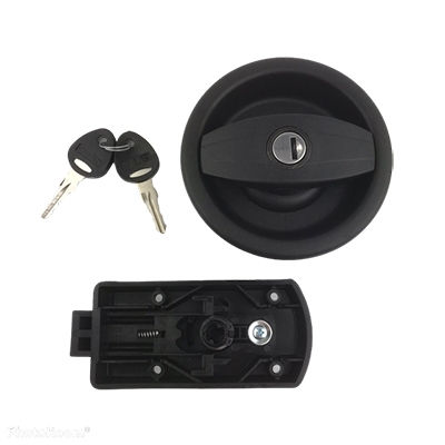 Oberholz deurslot draaiknop rechts zwart met slot