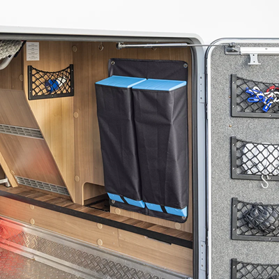 Opbergzak wandmontage oprijblokken