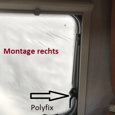 Raamuitzetter klik rechts Polyfix 300 serie 23cm